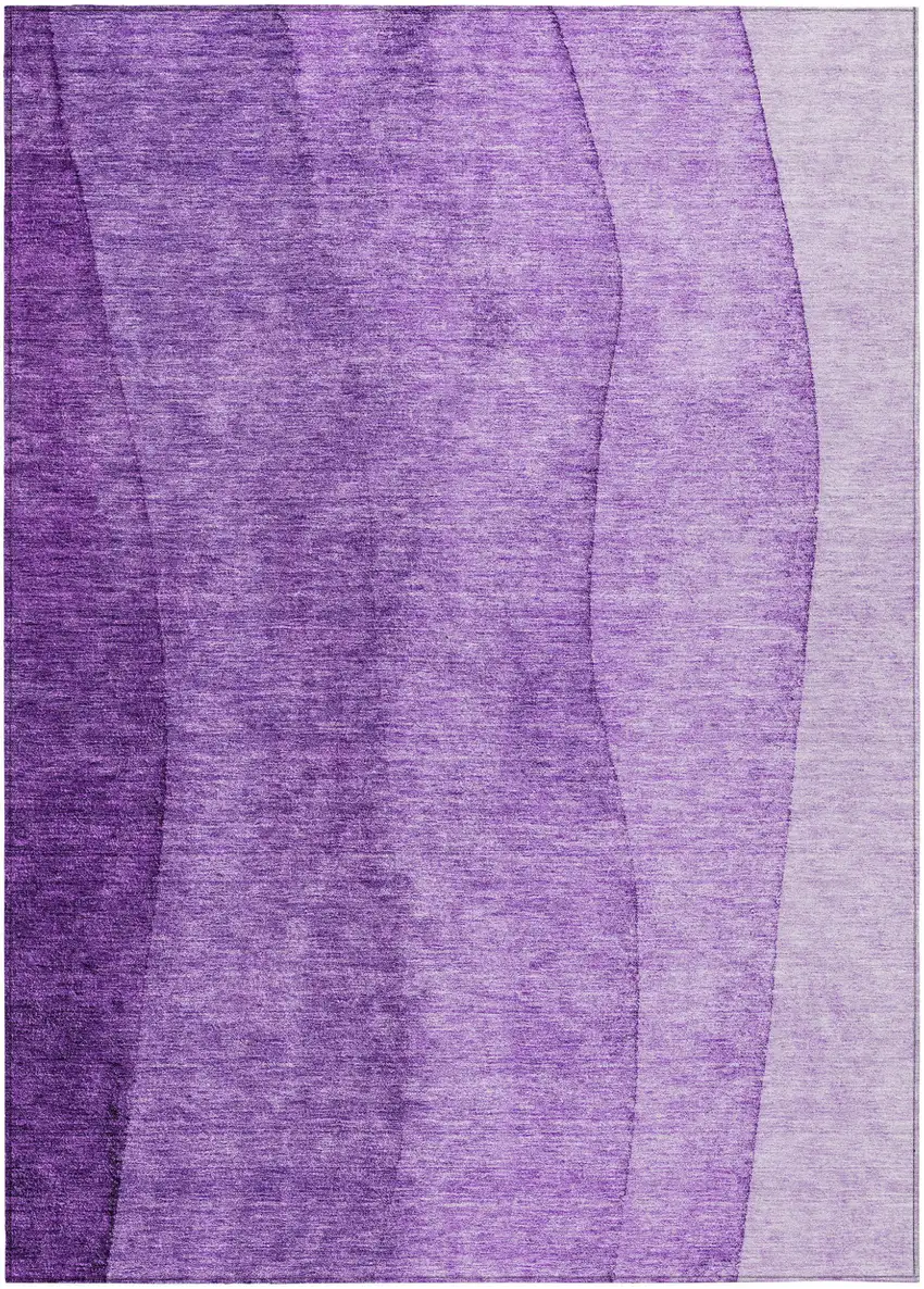 Purple And Lavender Ombre Washable Indoor Outdoor Area Rug Photo 2