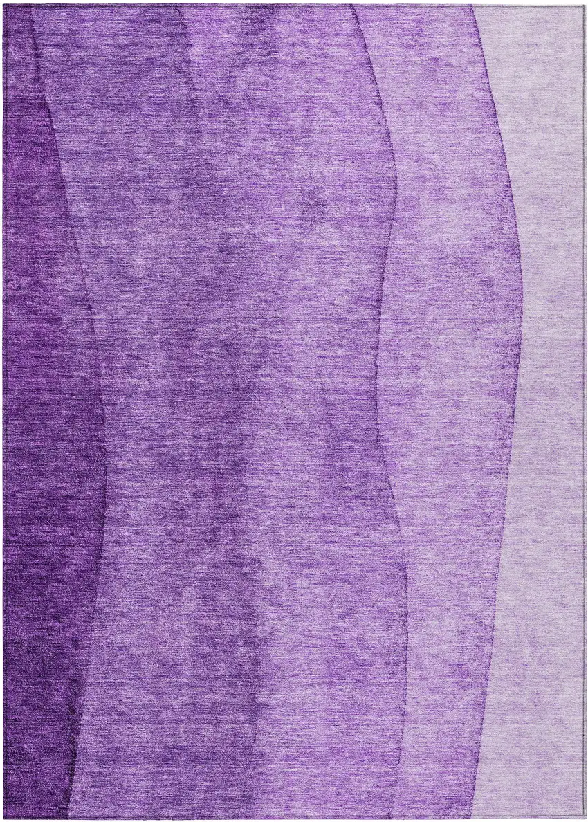 Purple And Lavender Ombre Washable Indoor Outdoor Area Rug Photo 2