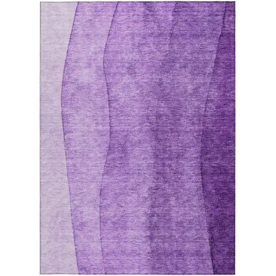Purple And Lavender Ombre Washable Indoor Outdoor Area Rug Photo 6