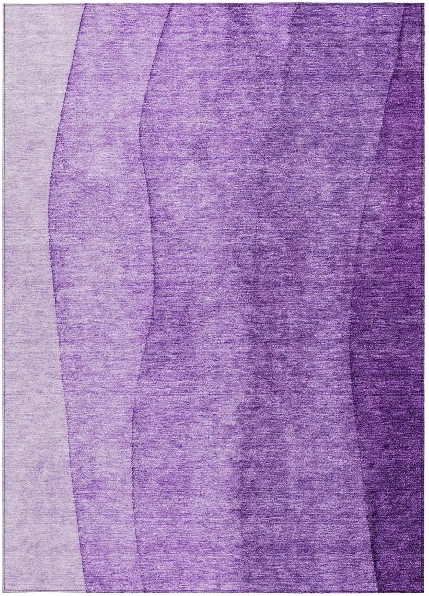 Purple And Lavender Ombre Washable Indoor Outdoor Area Rug Photo 6