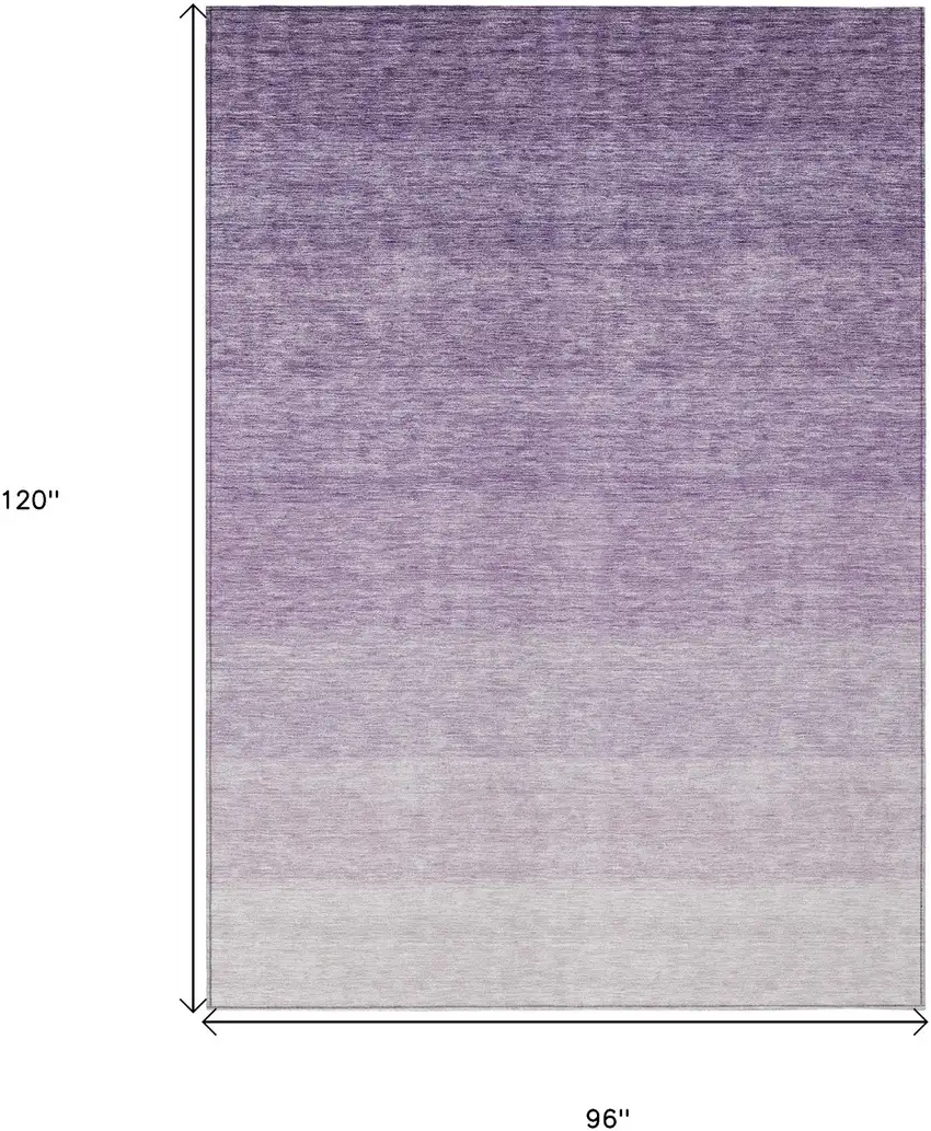 Purple And Lavender Ombre Washable Indoor Outdoor Area Rug Photo 3