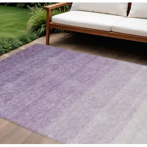 Photo of Purple And Lavender Ombre Washable Indoor Outdoor Area Rug