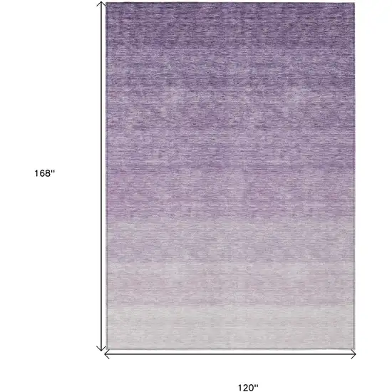 Purple And Lavender Ombre Washable Indoor Outdoor Area Rug Photo 3