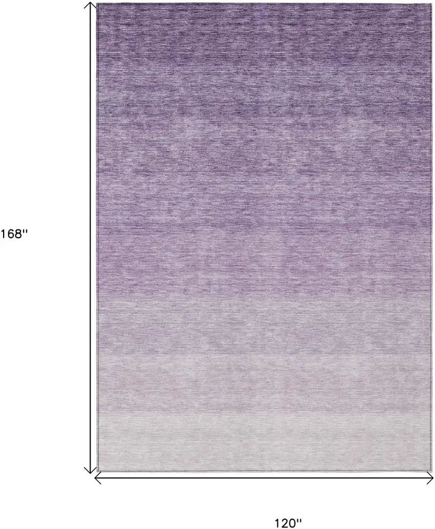Purple And Lavender Ombre Washable Indoor Outdoor Area Rug Photo 3