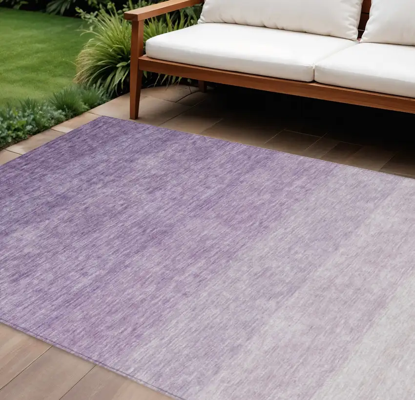 Purple And Lavender Ombre Washable Indoor Outdoor Area Rug Photo 1