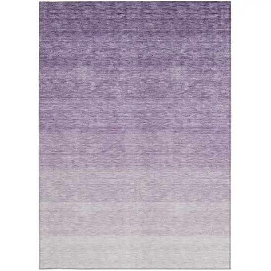 Purple And Lavender Ombre Washable Indoor Outdoor Area Rug Photo 6