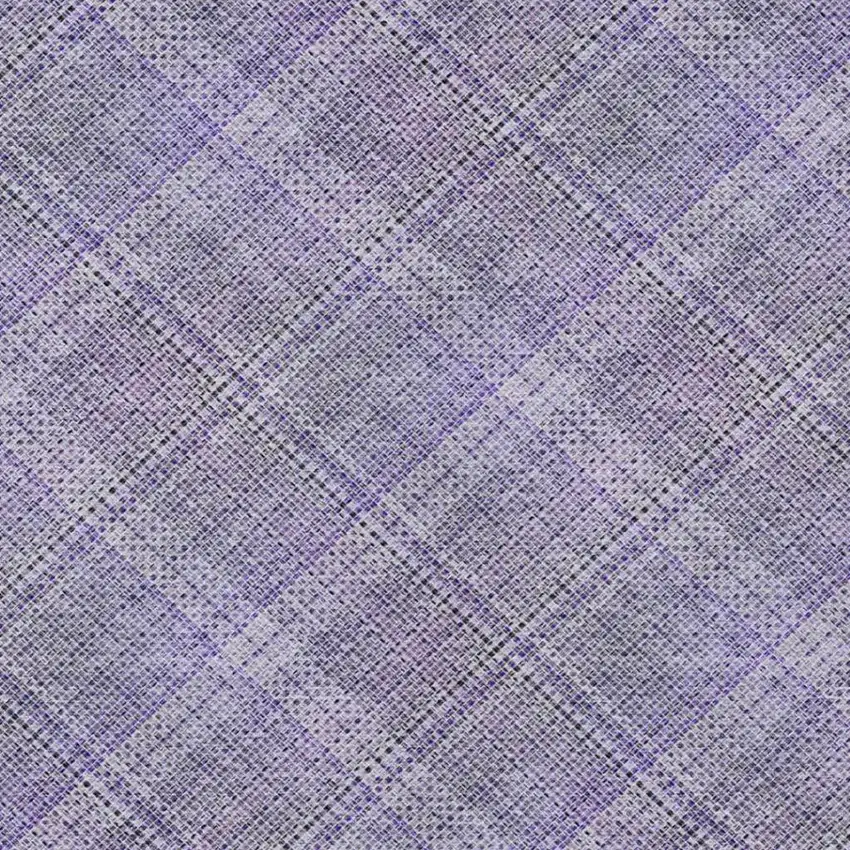Purple And Lavender Plaid Washable Indoor Outdoor Area Rug Photo 6