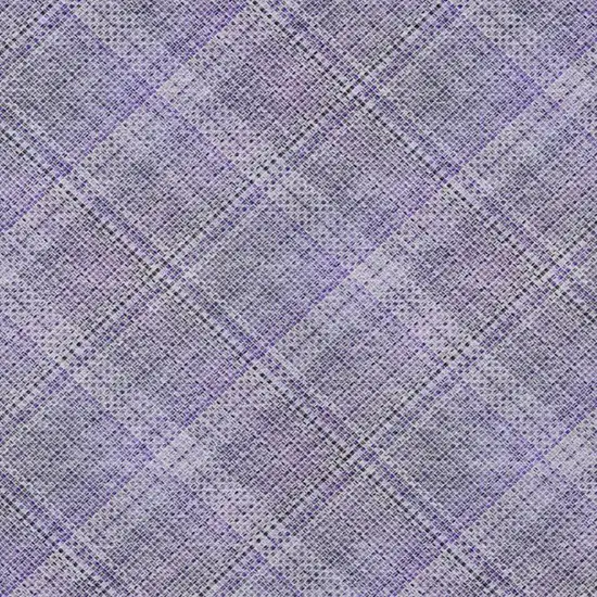 Purple And Lavender Plaid Washable Indoor Outdoor Area Rug Photo 6