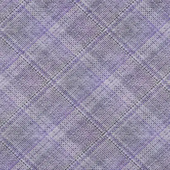 Purple And Lavender Plaid Washable Indoor Outdoor Area Rug Photo 3