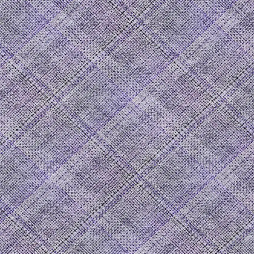 Purple And Lavender Plaid Washable Indoor Outdoor Area Rug Photo 5