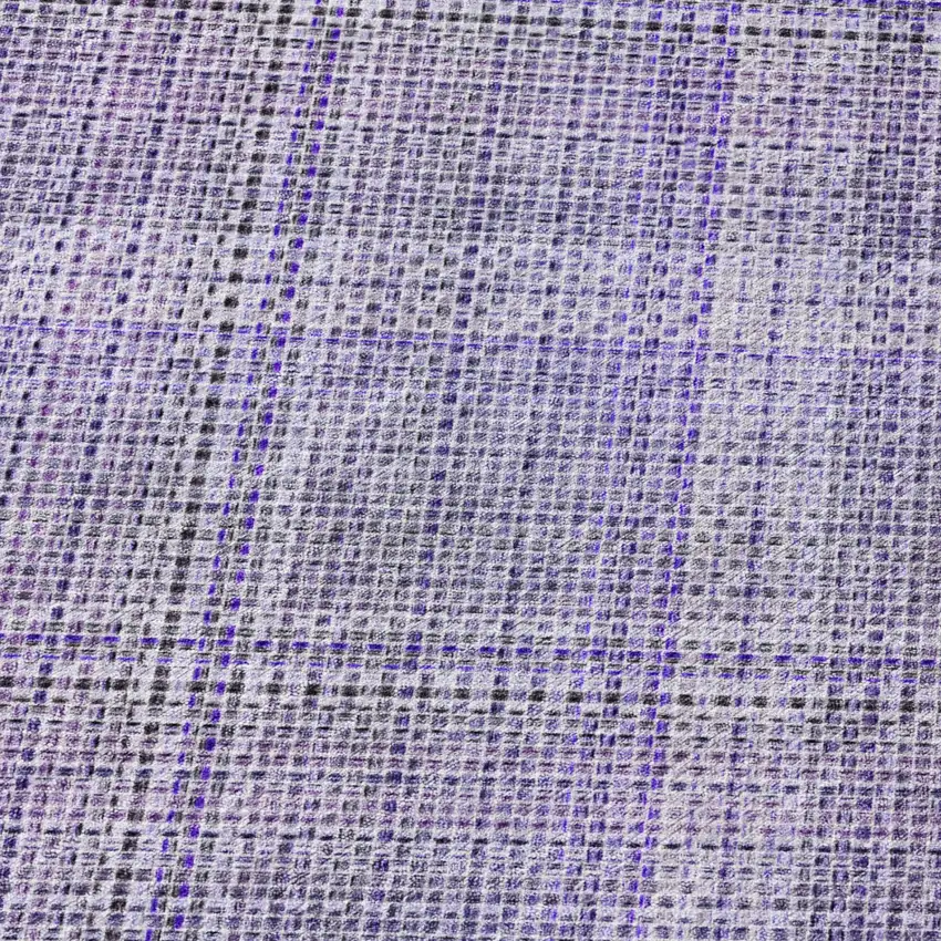 Purple And Lavender Plaid Washable Indoor Outdoor Area Rug Photo 8