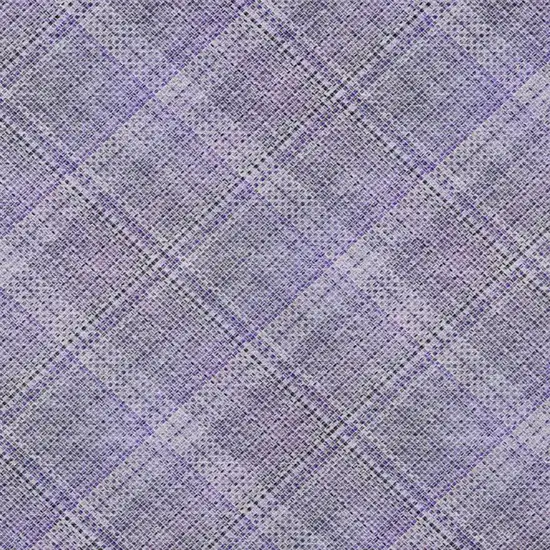Purple And Lavender Plaid Washable Indoor Outdoor Area Rug Photo 6