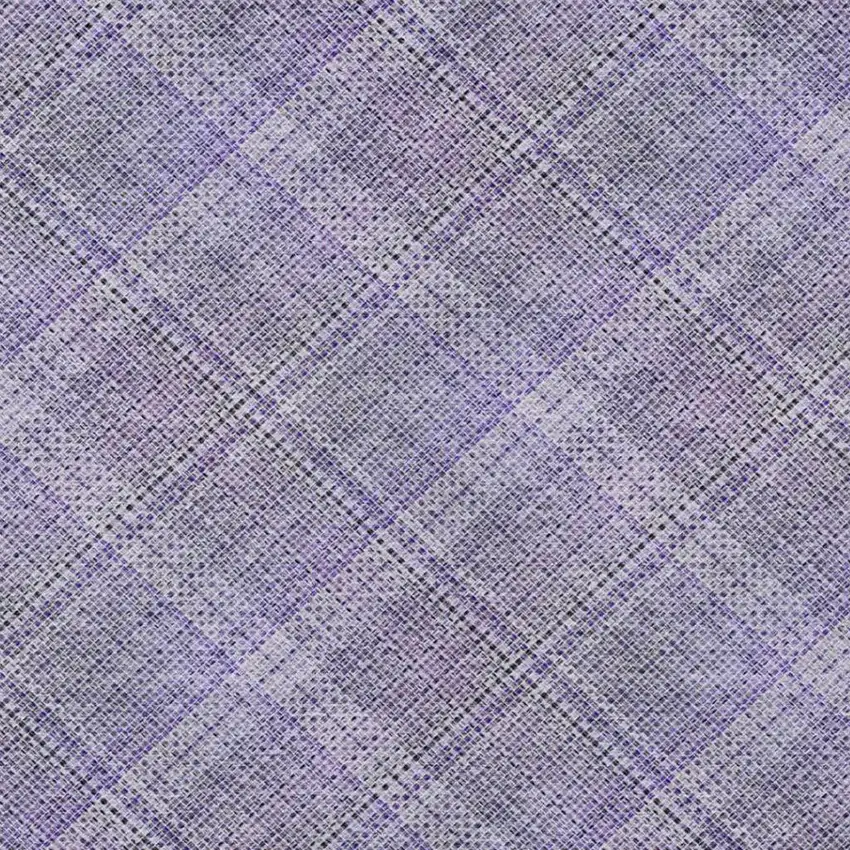 Purple And Lavender Plaid Washable Indoor Outdoor Area Rug Photo 6