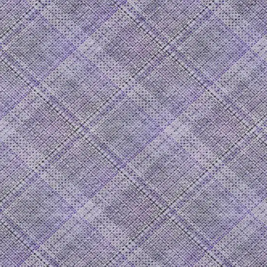Purple And Lavender Plaid Washable Indoor Outdoor Area Rug Photo 8
