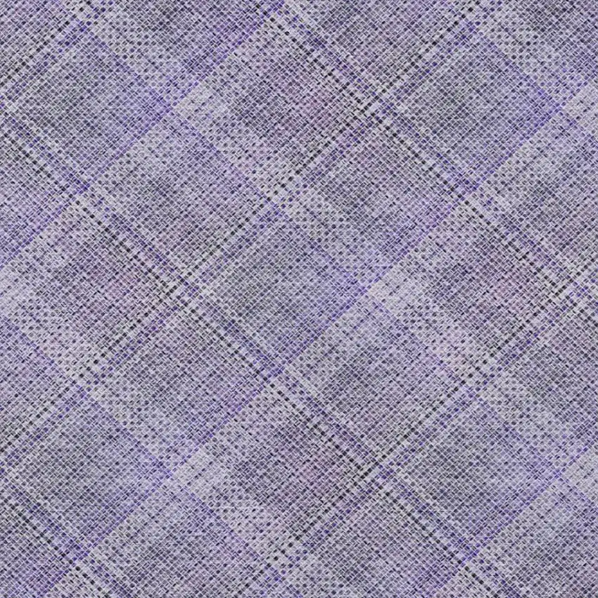 Purple And Lavender Plaid Washable Indoor Outdoor Area Rug Photo 8