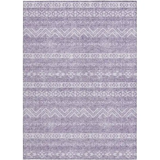 Purple And Lavender Southwestern Washable Indoor Outdoor Area Rug Photo 6