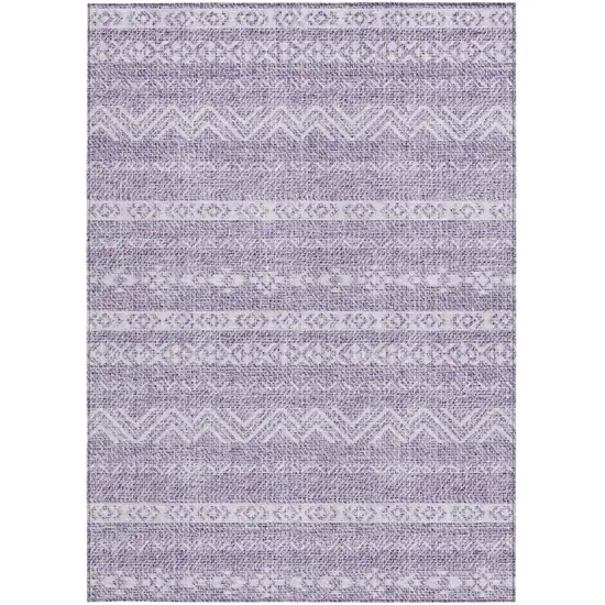 Purple And Lavender Southwestern Washable Indoor Outdoor Area Rug Photo 6