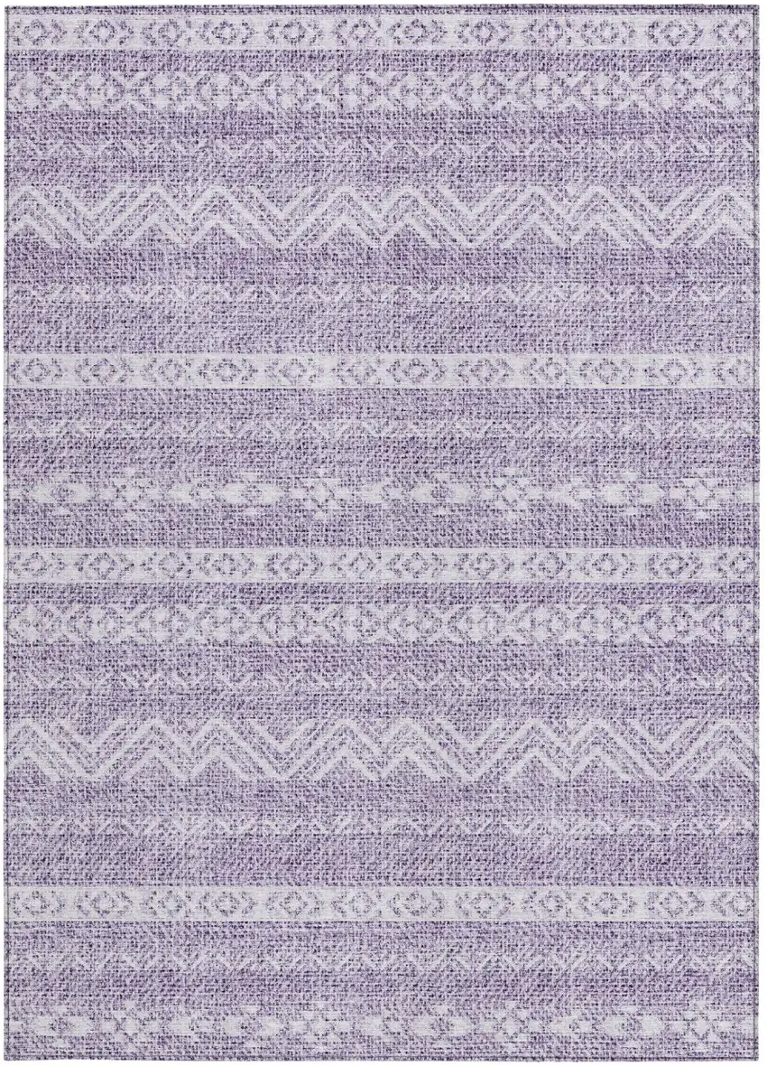 Purple And Lavender Southwestern Washable Indoor Outdoor Area Rug Photo 6