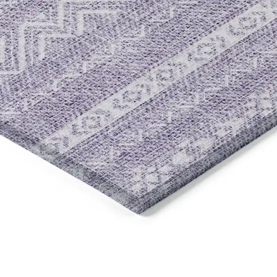 Purple And Lavender Southwestern Washable Indoor Outdoor Area Rug Photo 4