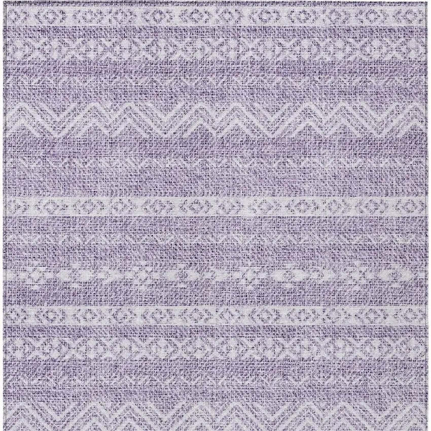 Purple And Lavender Southwestern Washable Indoor Outdoor Area Rug Photo 6