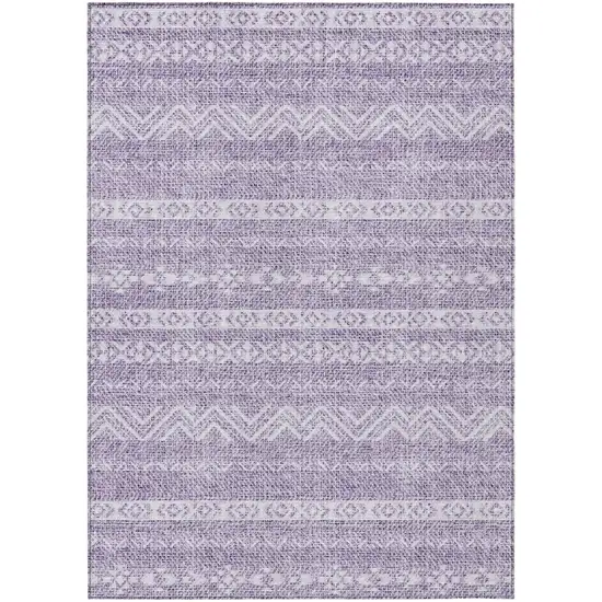 Purple And Lavender Southwestern Washable Indoor Outdoor Area Rug Photo 2