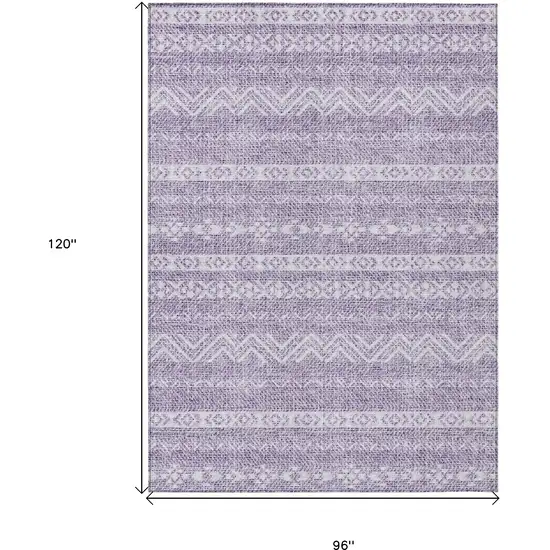 Purple And Lavender Southwestern Washable Indoor Outdoor Area Rug Photo 3