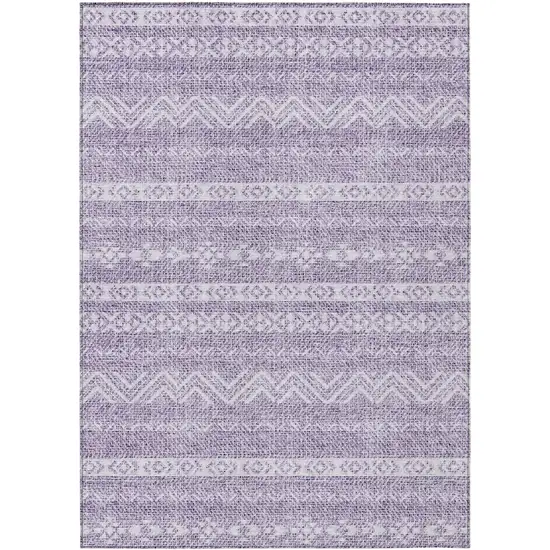 Purple And Lavender Southwestern Washable Indoor Outdoor Area Rug Photo 2