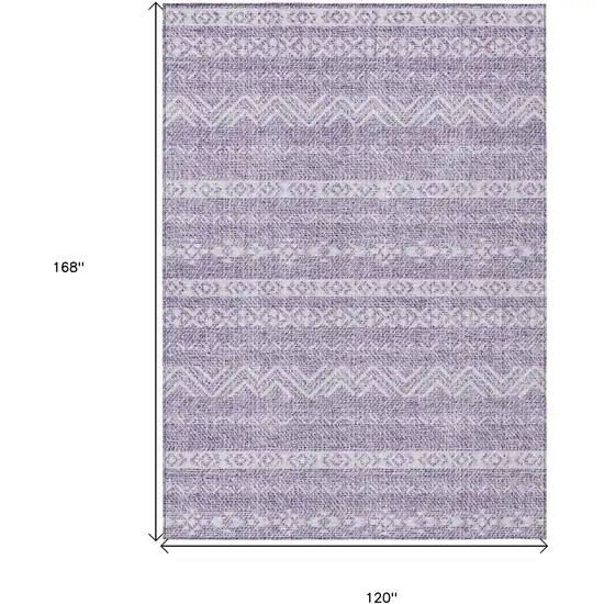 Purple And Lavender Southwestern Washable Indoor Outdoor Area Rug Photo 3