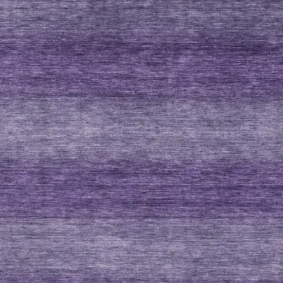 Purple And Lavender Striped Washable Area Rug With UV Protection Photo 2