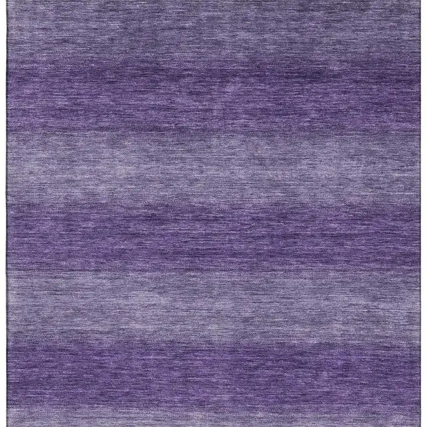 Purple And Lavender Striped Washable Area Rug With UV Protection Photo 2