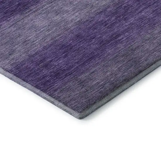 Purple And Lavender Striped Washable Area Rug With UV Protection Photo 7