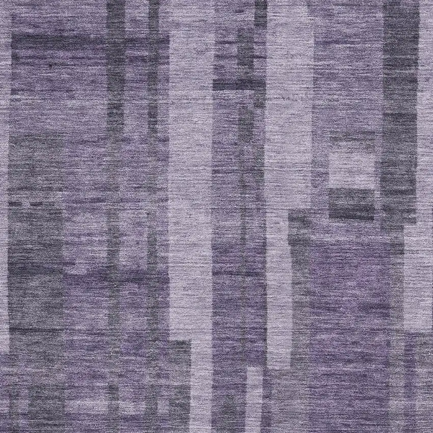 Purple And Lilac Striped Washable Area Rug With UV Protection Photo 2