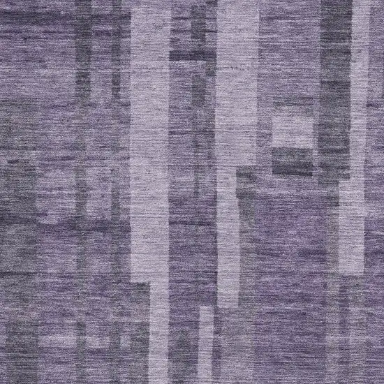 Purple And Lilac Striped Washable Area Rug With UV Protection Photo 2