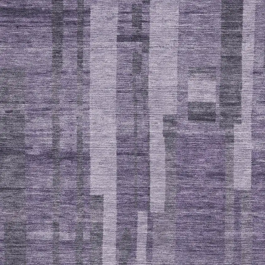 Purple And Lilac Striped Washable Area Rug With UV Protection Photo 2