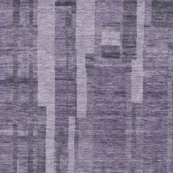 Purple And Lilac Striped Washable Area Rug With UV Protection Photo 2