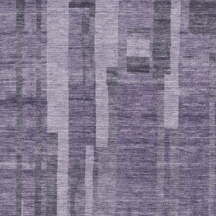Purple And Lilac Striped Washable Area Rug With UV Protection Photo 2