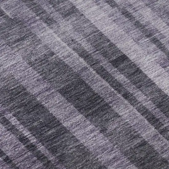 Purple And Lilac Striped Washable Area Rug With UV Protection Photo 8