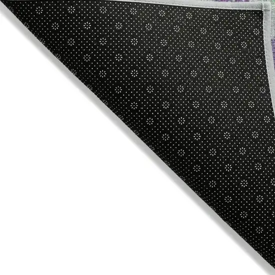 Purple And Lime Green Geometric Washable Indoor Outdoor Area Rug Photo 3
