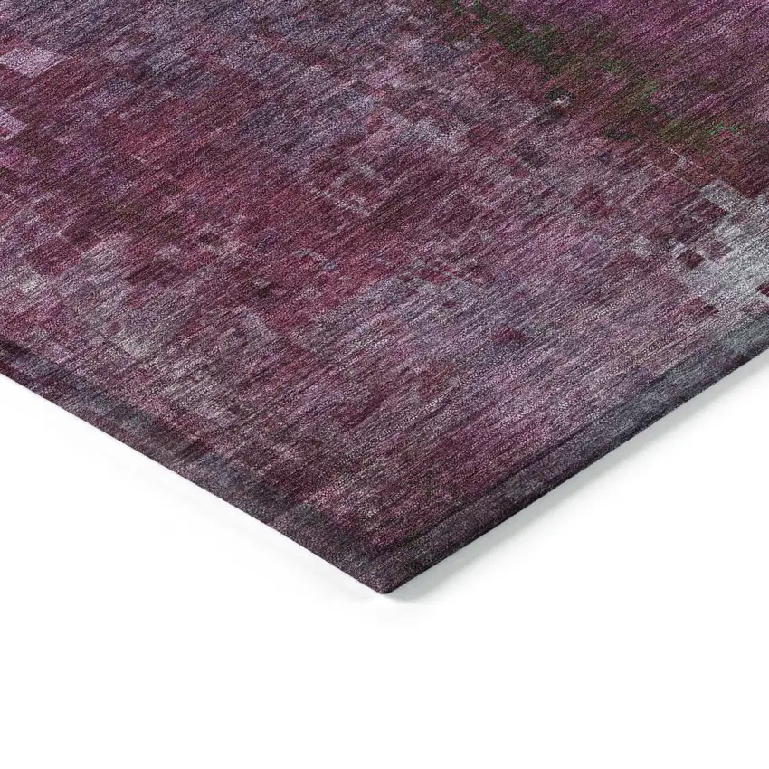 Purple And Plum Abstract Washable Indoor Outdoor Area Rug Photo 6