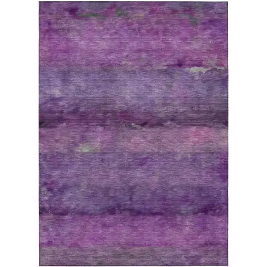 Purple And Plum Abstract Washable Indoor Outdoor Area Rug Photo 2