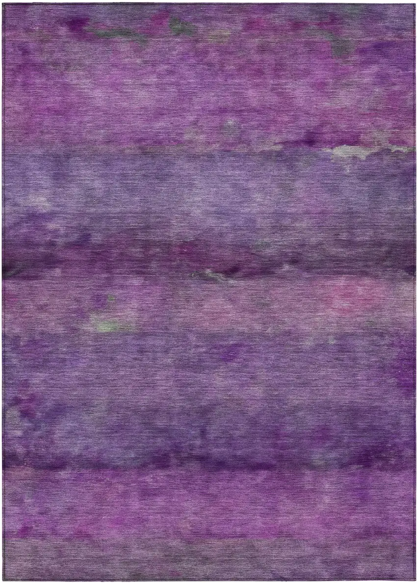 Purple And Plum Abstract Washable Indoor Outdoor Area Rug Photo 2