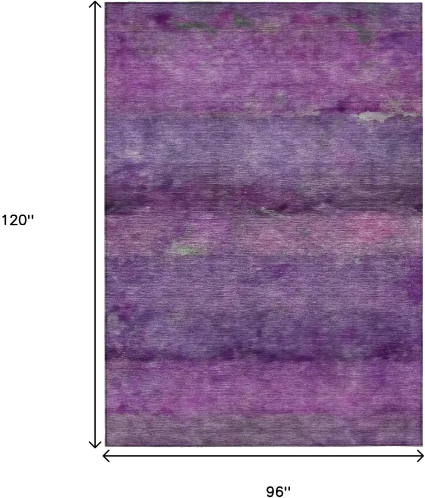 Purple And Plum Abstract Washable Indoor Outdoor Area Rug Photo 3