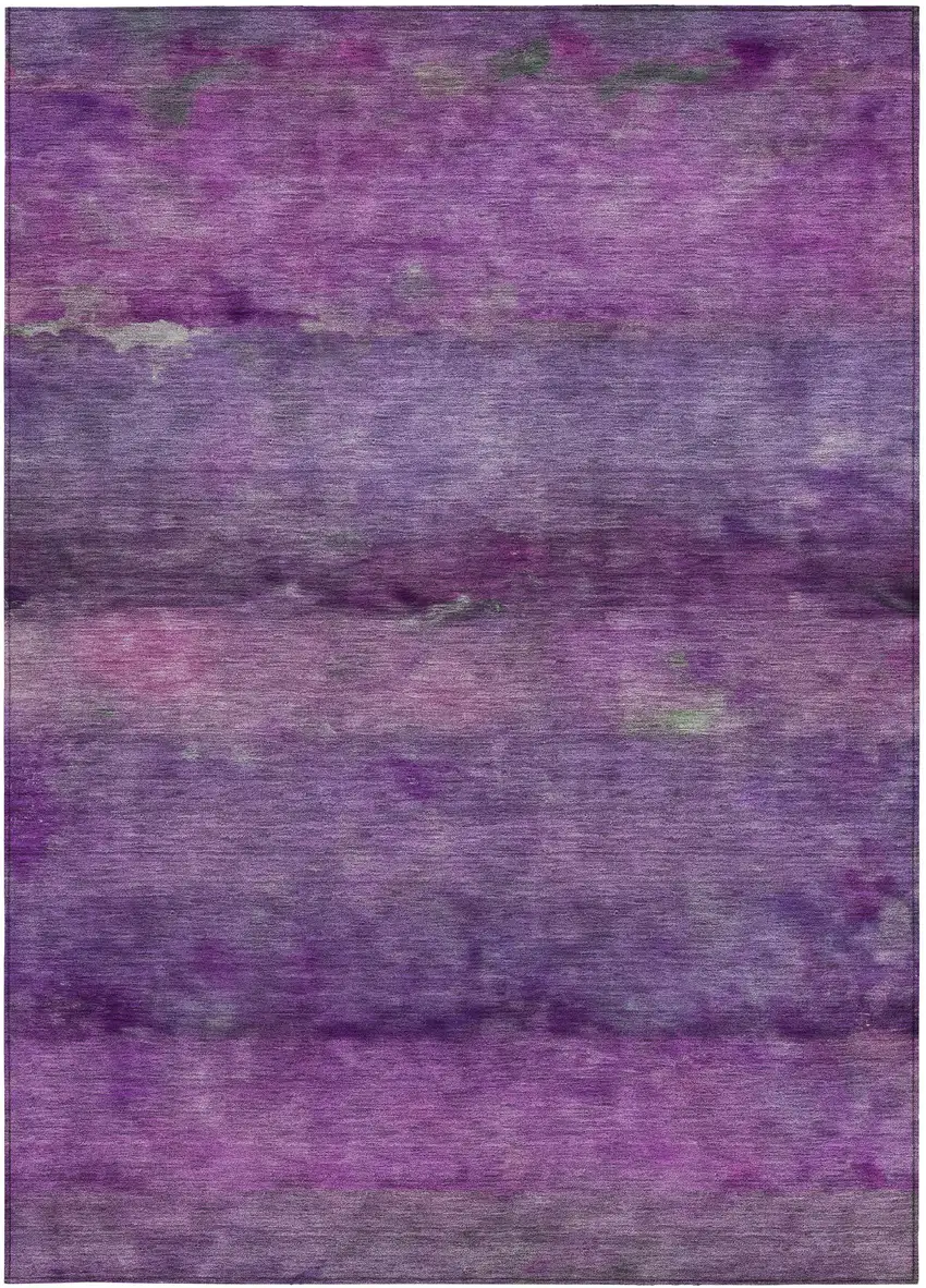 Purple And Plum Abstract Washable Indoor Outdoor Area Rug Photo 4