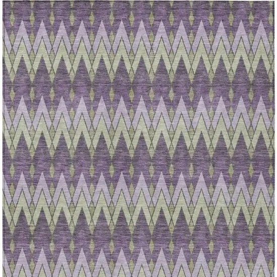 Purple And Plum Geometric Washable Indoor Outdoor Area Rug Photo 4