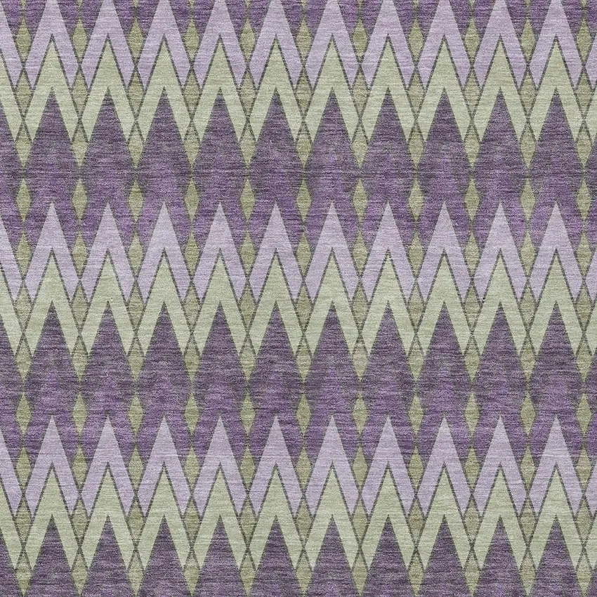 Purple And Plum Geometric Washable Indoor Outdoor Area Rug Photo 3