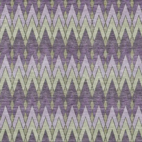 Purple And Plum Geometric Washable Indoor Outdoor Area Rug Photo 3