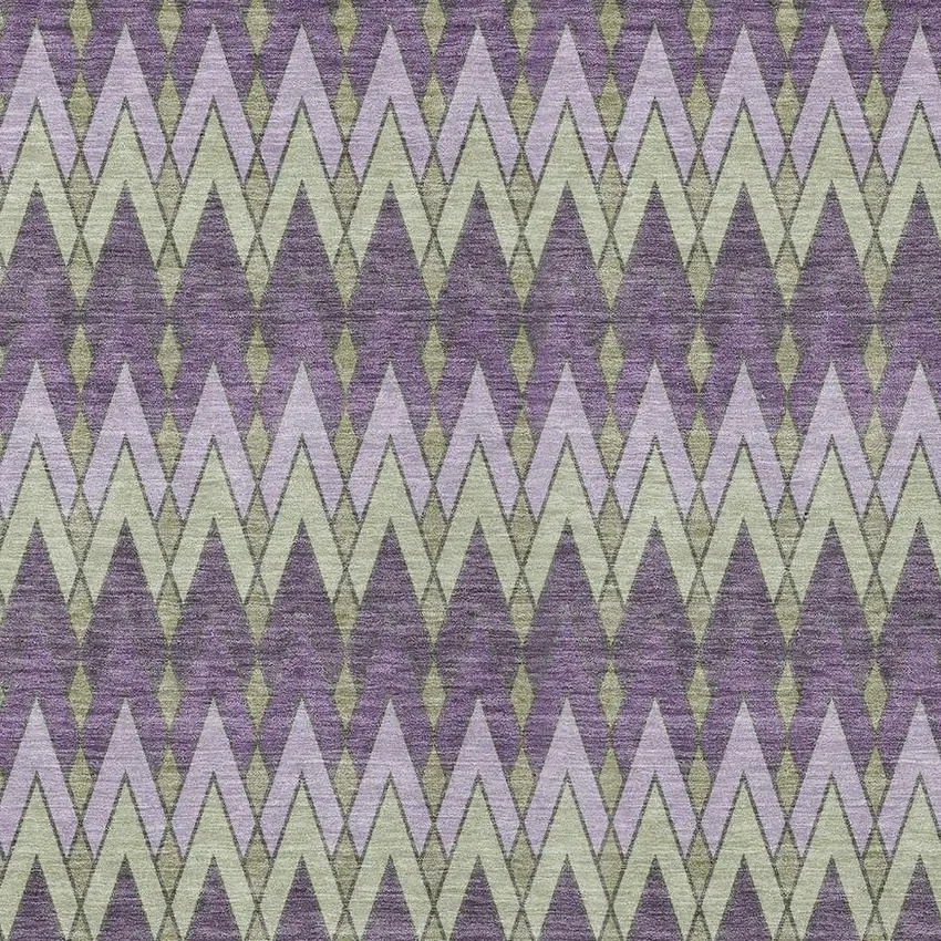 Purple And Plum Geometric Washable Indoor Outdoor Area Rug Photo 3