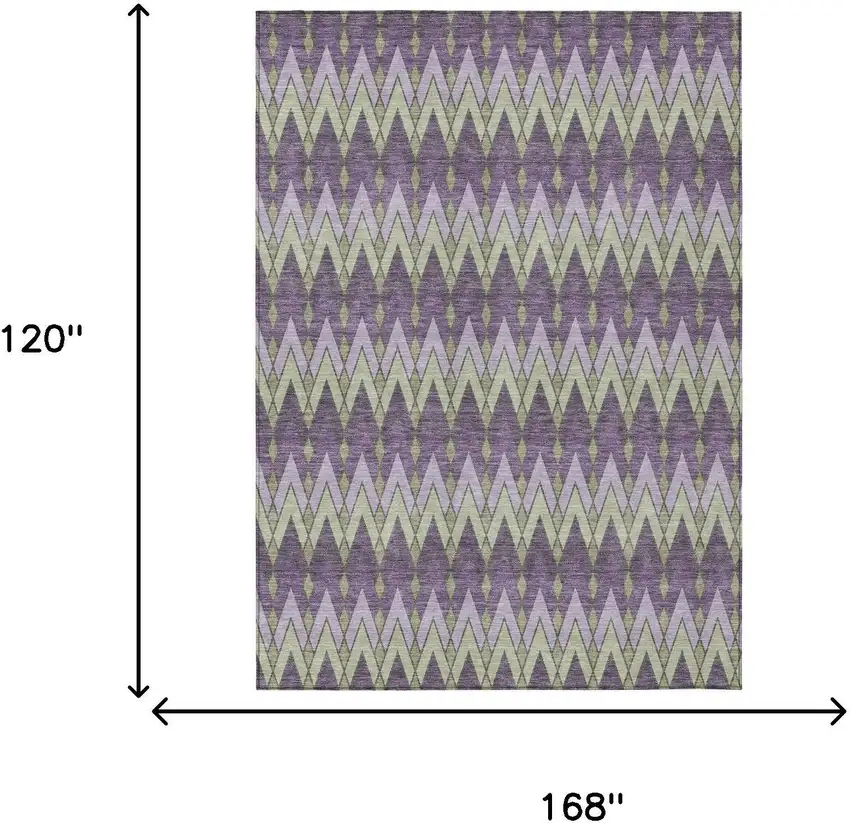 Purple And Plum Geometric Washable Indoor Outdoor Area Rug Photo 7