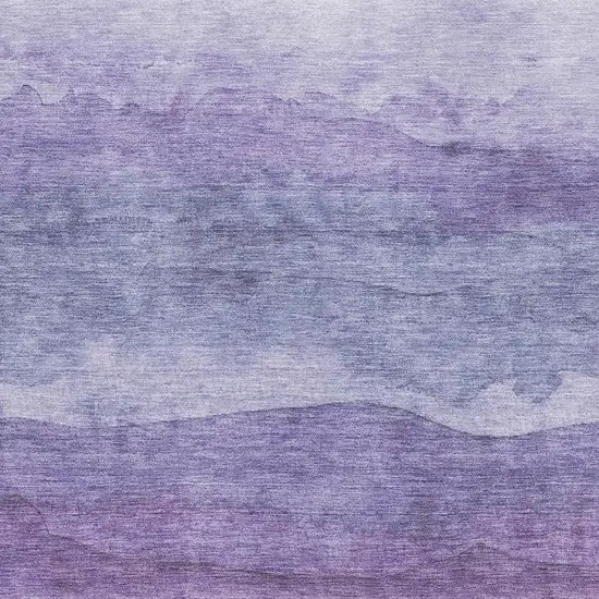 Purple And Plum Striped Washable Area Rug With UV Protection Photo 2