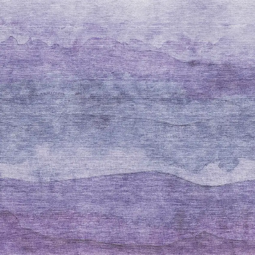 Purple And Plum Striped Washable Area Rug With UV Protection Photo 2